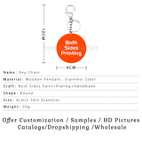Personalized High Wood Key Chain Double Sides Printing