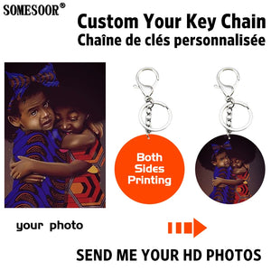 Personalized High Wood Key Chain Double Sides Printing
