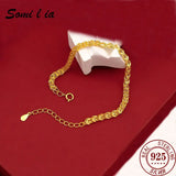SOMILIA 18K Phoenix Bracelet 3.0mm 925 Sterling Silver for Women