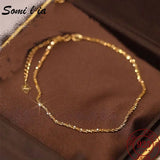 SOMILIA 18K Golden Bracelet S925 Sterling Silver Bracelet