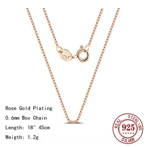 SOMILIA Necklace Box Chain choker Silver 925 jewelry necklace Neck for Women