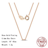 SOMILIA Necklace Box Chain choker Silver 925 jewelry necklace Neck for Women