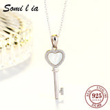 SOMILIA - 925 Silver Beloved Door Necklace with Shell Stone Pendant