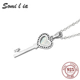 SOMILIA - 925 Silver Beloved Door Necklace with Shell Stone Pendant