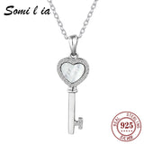 SOMILIA - 925 Silver Beloved Door Necklace with Shell Stone Pendant