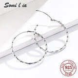 SOMILIA 925 Sterling Silver Hoop Earrings for Women