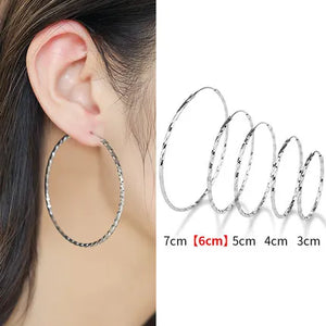 SOMILIA 925 Sterling Silver Hoop Earrings for Women