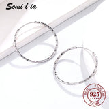 SOMILIA 925 Sterling Silver Hoop Earrings for Women
