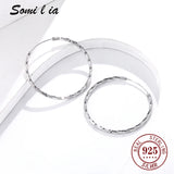SOMILIA 925 Sterling Silver Hoop Earrings for Women