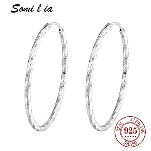 SOMILIA 925 Sterling Silver Hoop Earrings for Women