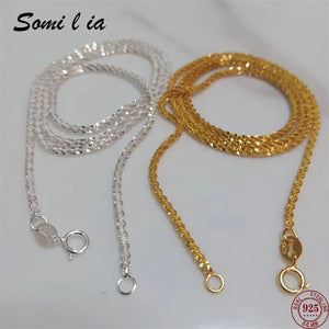 SOMILIA 18K Necklace S925 Silver Clavicle Chain High Jewelry