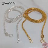 SOMILIA 18K Necklace S925 Silver Clavicle Chain High Jewelry