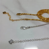 SOMILIA 18K Yellow Necklace Sterling Silver Clavicle Sweater Chain