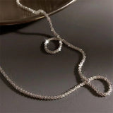 SOMILIA 18K Yellow Necklace Sterling Silver Clavicle Sweater Chain