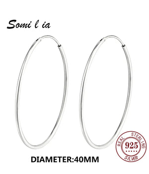SOMILIA Big Hoop Earrings 925 Sterling Silver Women's Jewelry