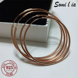 SOMILIA Big Hoop Earrings 925 Sterling Silver Women's Jewelry