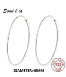 SOMILIA Big Hoop Earrings 925 Sterling Silver Women's Jewelry