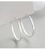 SOMILIA 18K Plate Large Hoop Earrings 925 Sterling Silver Women's Earrings
