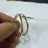 SOMILIA 18K Plate Large Hoop Earrings 925 Sterling Silver Women's Earrings