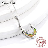 925 Silver Colored Stone Pendant Necklace with Twisted Chain