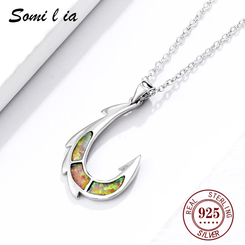925 Silver Colored Stone Pendant Necklace with Twisted Chain