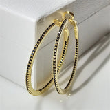 SOMILIA Rose Plate Hoop Earrings 925 Sterling Silver Classic Women's Earring