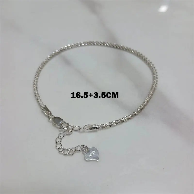 SOMILIA 925 Silver Bracelet Snowflake Blang 2.0mm