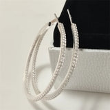 SOMILIA 925 Silver ZC 40MM Hoop Earrings Dangale Earring For Women