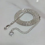 SOMILIA Necklace S925 Sterling Silver Sparkling Clavicle Chain High Jewelry