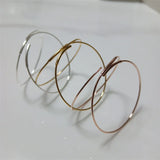 925 Silver Circle 35mm Hoop Earrings Women's Wedding Jewelry