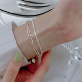 SOMILIA Snowflake Bracelet 925 Sterling Silver Rose Golden Water Jewelry