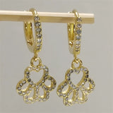 SOMILLIA 925 Silver Ear Cartilage Hoop Earrings Zircon Huggie Party Jewelry