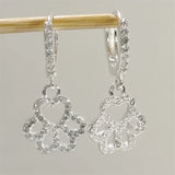 SOMILLIA 925 Silver Ear Cartilage Hoop Earrings Zircon Huggie Party Jewelry
