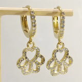 SOMILLIA 925 Silver Ear Cartilage Hoop Earrings Zircon Huggie Party Jewelry