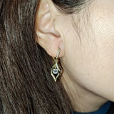 SOMILLIA 18K Earring 925 Silver Charm Clear CZ Hoop Earrings