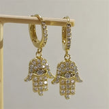 SOMILLIA 925 Silver Ear Hoop Earrings 18K Golden Zircon Party Jewelry