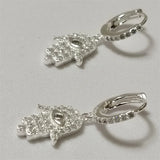 SOMILLIA 925 Silver Ear Hoop Earrings 18K Golden Zircon Party Jewelry