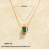 Green Zircon Perfume Necklace for Women