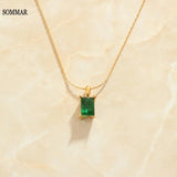 Green Zircon Perfume Necklace for Women