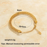 18KGP Plated Female Bracelets Bangles Multi-Layer Chain Erkek Bileklik Christmas
