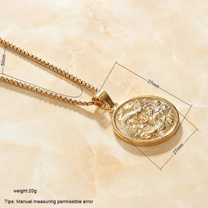 Dragon Pendant Stainless Steel Jewelry Lucky for Men Women