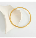 Plated friendship bangle for women 3mm-56mm minimalist folding bracelet jewelry