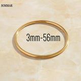 Plated friendship bangle for women 3mm-56mm minimalist folding bracelet jewelry