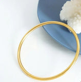 Plated friendship bangle for women 3mm-56mm minimalist folding bracelet jewelry