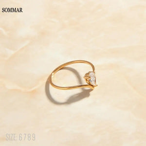 Water Drop Zircon Fine Ring - Top Jewelry