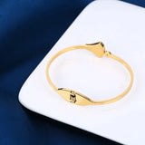 Plated Girlfriend Charms Bangle Wedding Bracelet Clovers Decoration