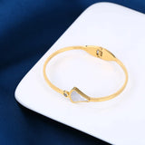 Plated Girlfriend Charms Bangle Wedding Bracelet Clovers Decoration