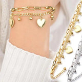18KGP Goddess Charm Bracelet Multi-Layer Men's Wristb