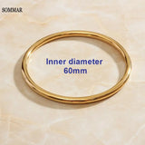 Stainless Steel Charms Bangle Gold/Rose Wedding Bracelet
