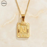 Vintage 18KGP Plated A-Z Letter Necklace Pendant Sale
